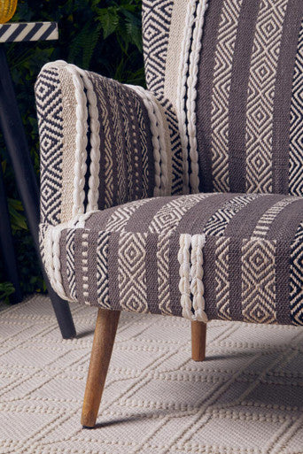 Cefena Grey And White Chair