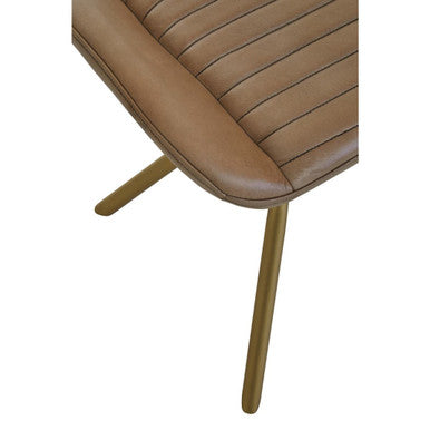 Buffalo Grey Leather Footstool