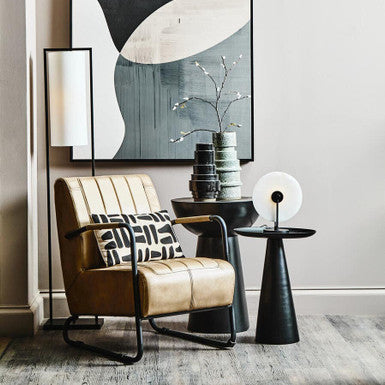 Buffalo Grey Leather Armchair