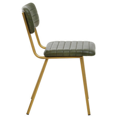 Buffalo Green Leather Dining Chair