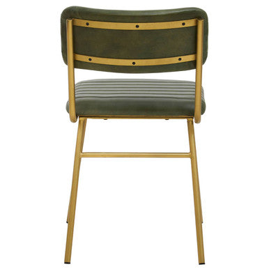 Buffalo Green Leather Dining Chair