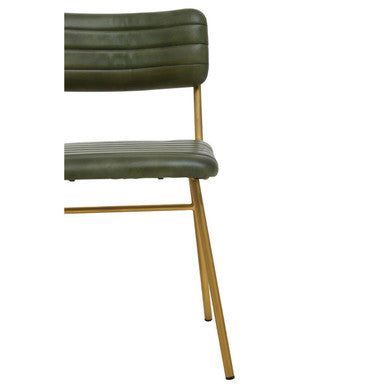 Buffalo Green Leather Dining Chair