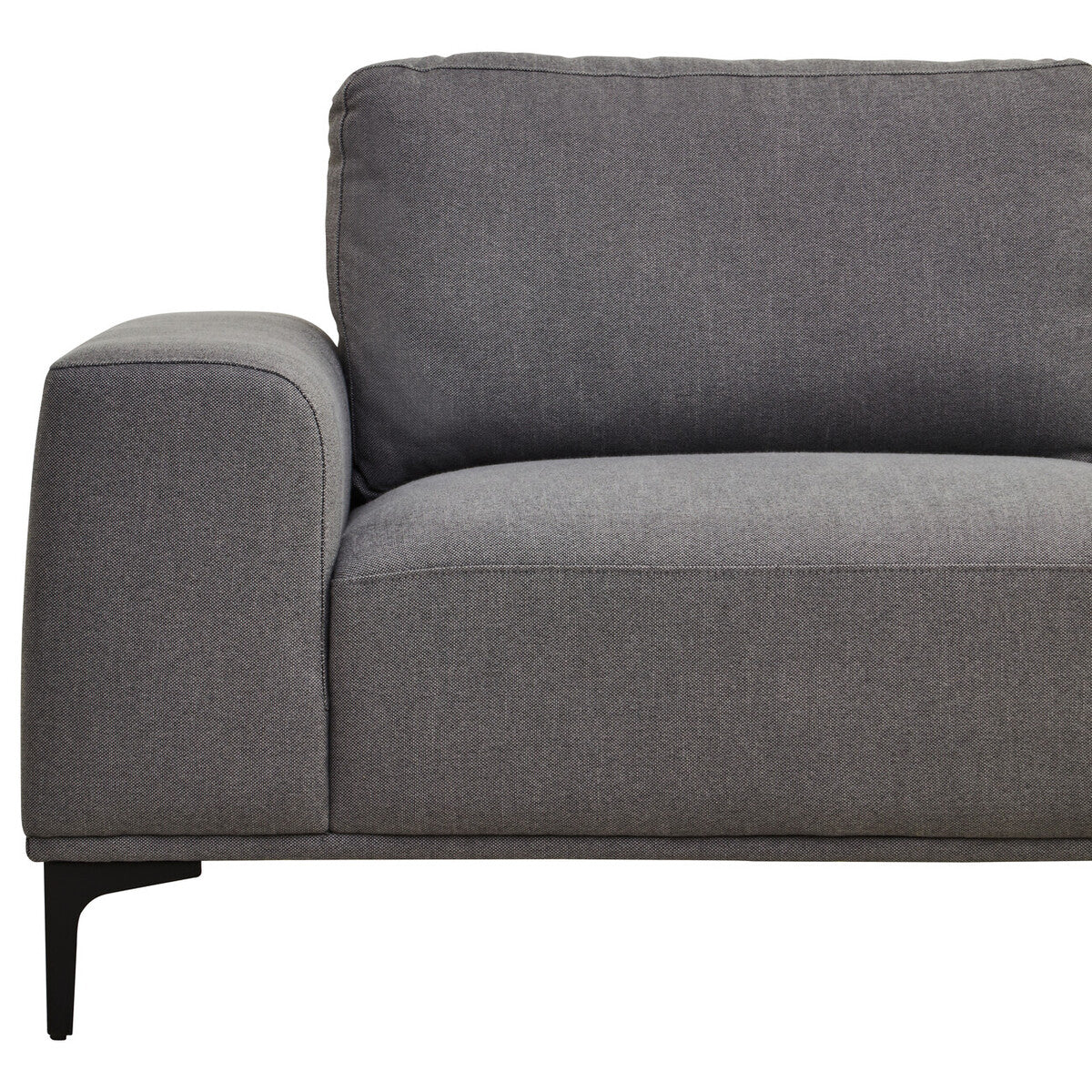 3 Seater Grey Fabric Right Chaise Sofa, Toulon