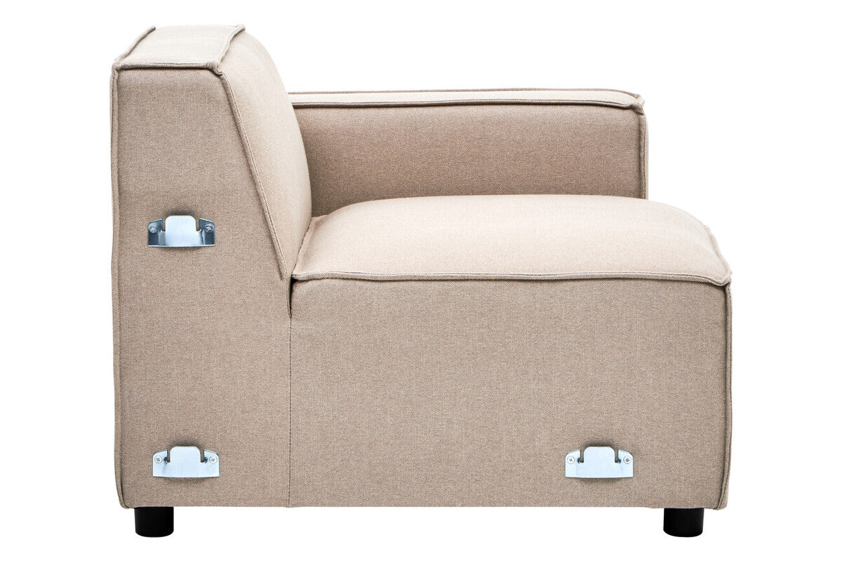 Natural Fabric Right Arm Modular Sofas, Toulouse