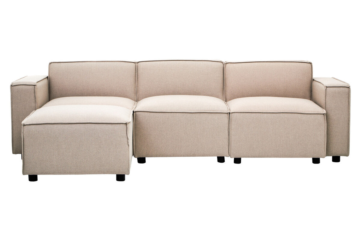 Natural Fabric Right Arm Modular Sofas, Toulouse