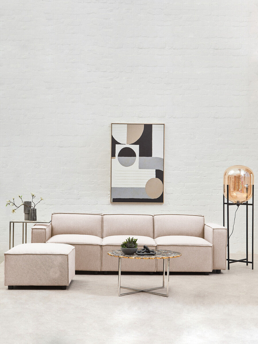 Natural Fabric Right Arm Modular Sofas, Toulouse
