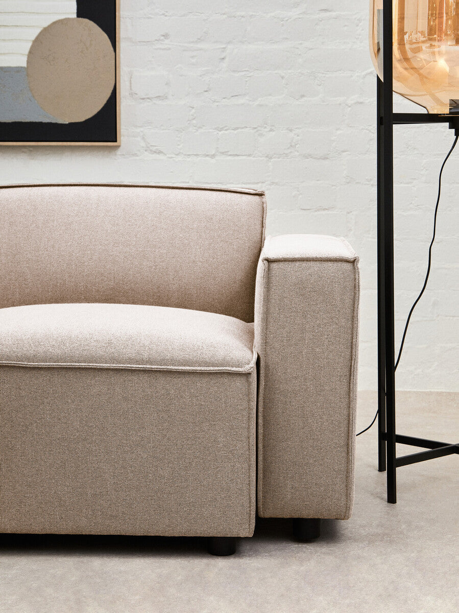 Natural Fabric Right Arm Modular Sofas, Toulouse