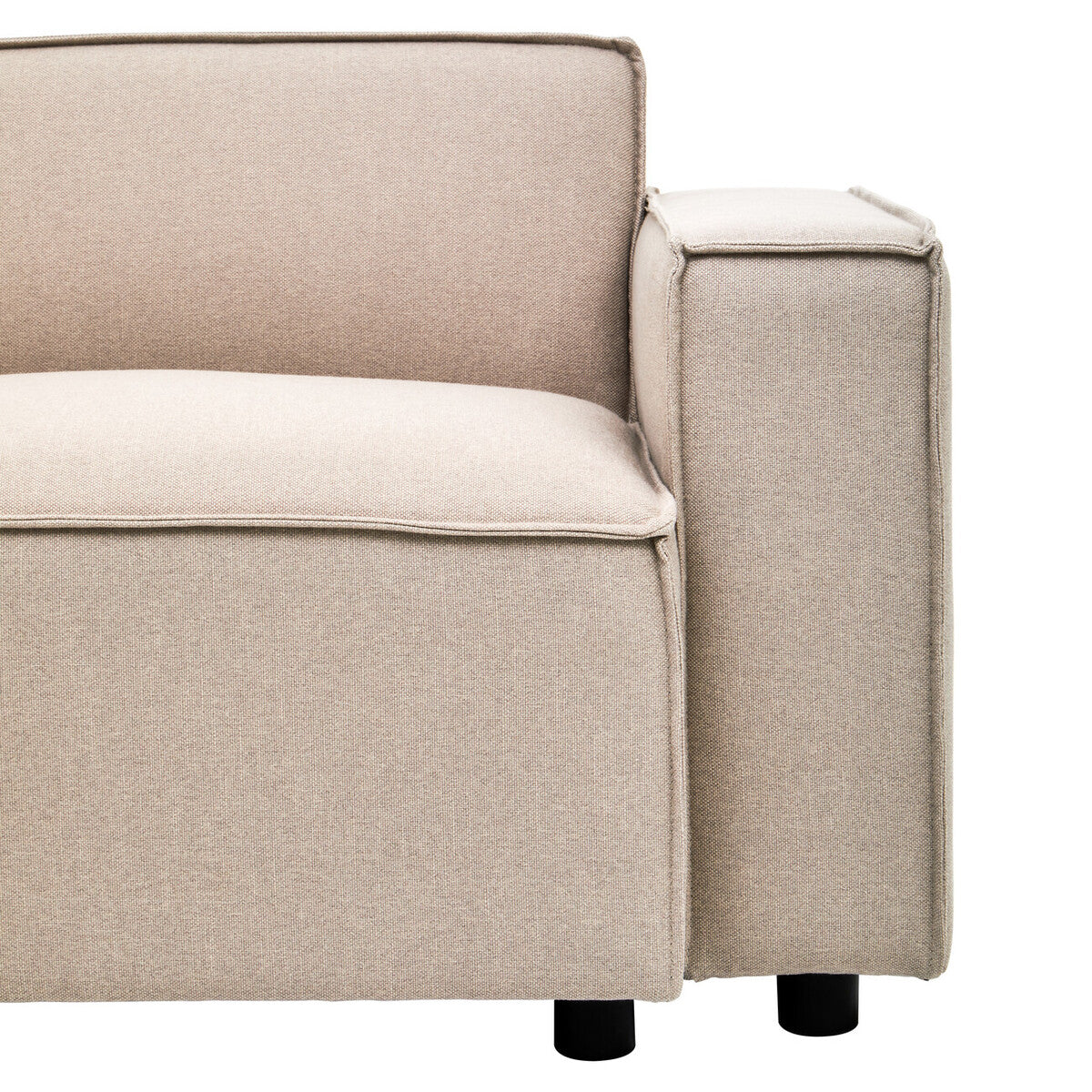 Natural Fabric Right Arm Modular Sofas, Toulouse