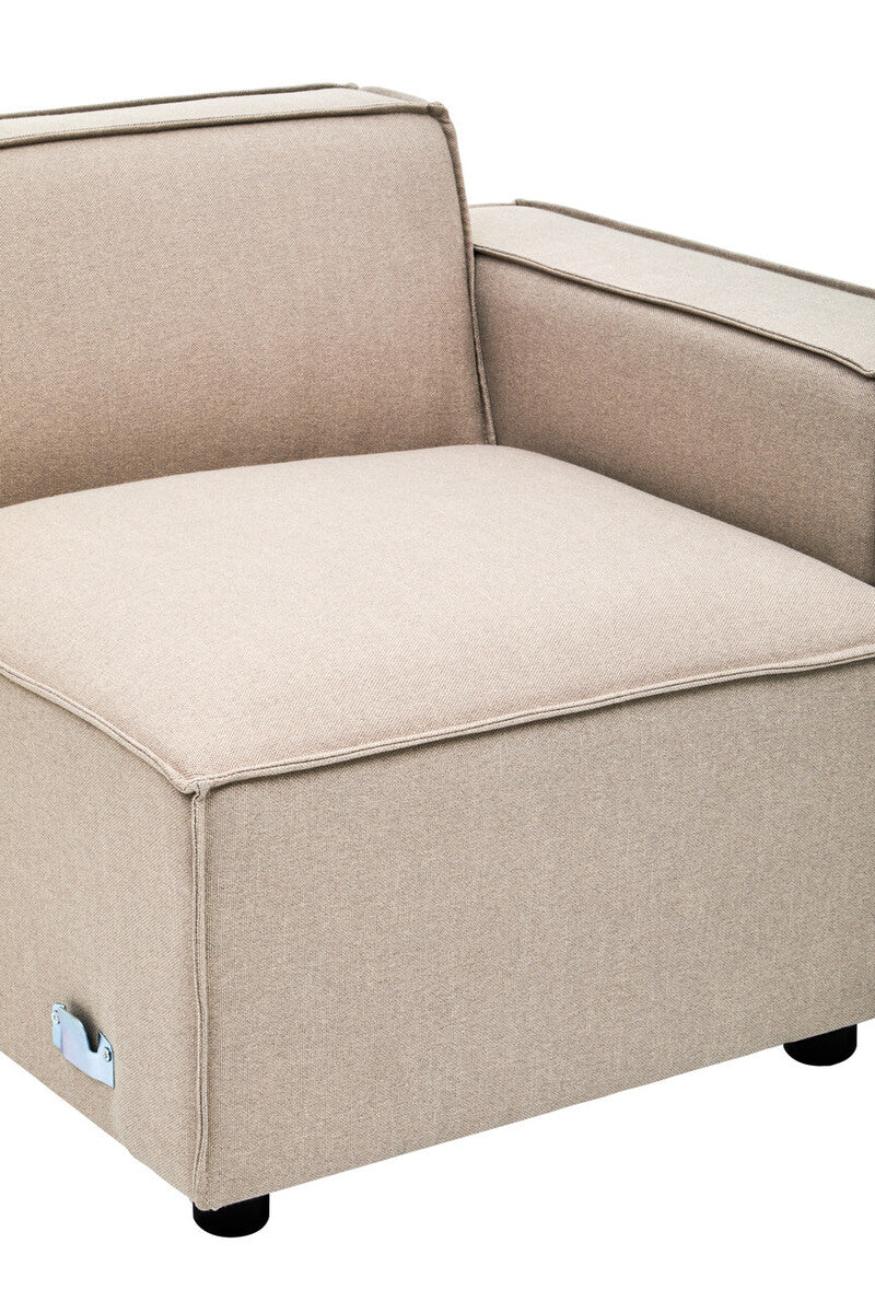 Natural Fabric Right Arm Modular Sofas, Toulouse
