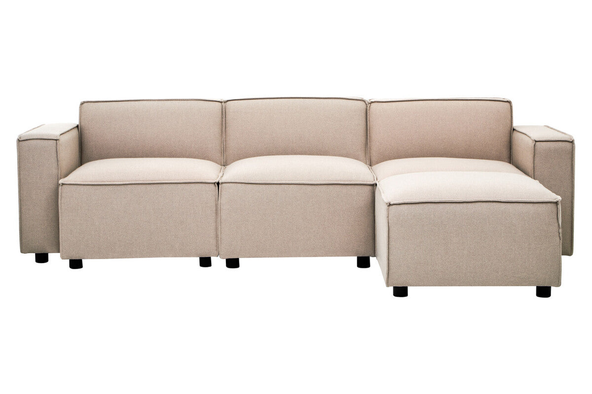 Natural Fabric Armless Modular Sofas, Toulouse