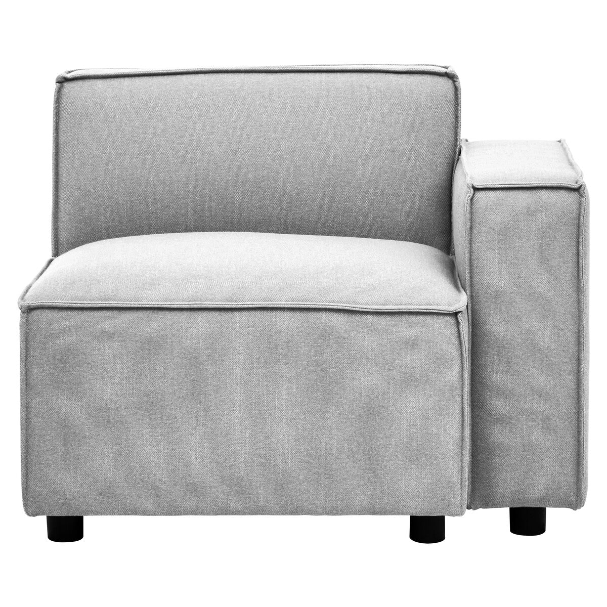 Toulouse Grey Fabric Left Hand Sofa Chair