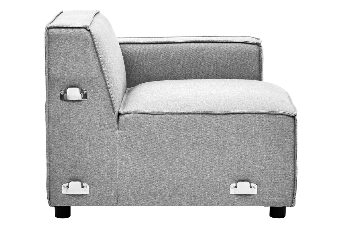 Toulouse Grey Fabric Left Hand Sofa Chair