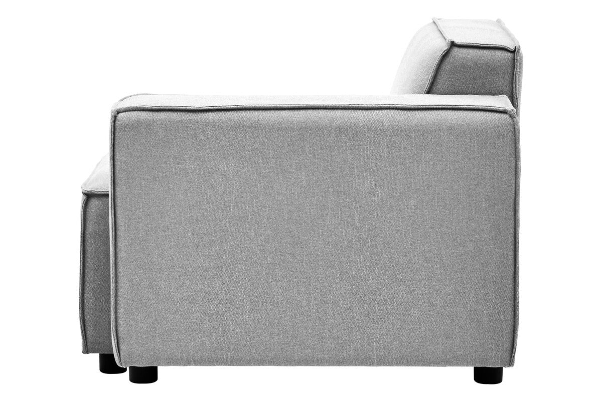 Toulouse Grey Fabric Left Hand Sofa Chair