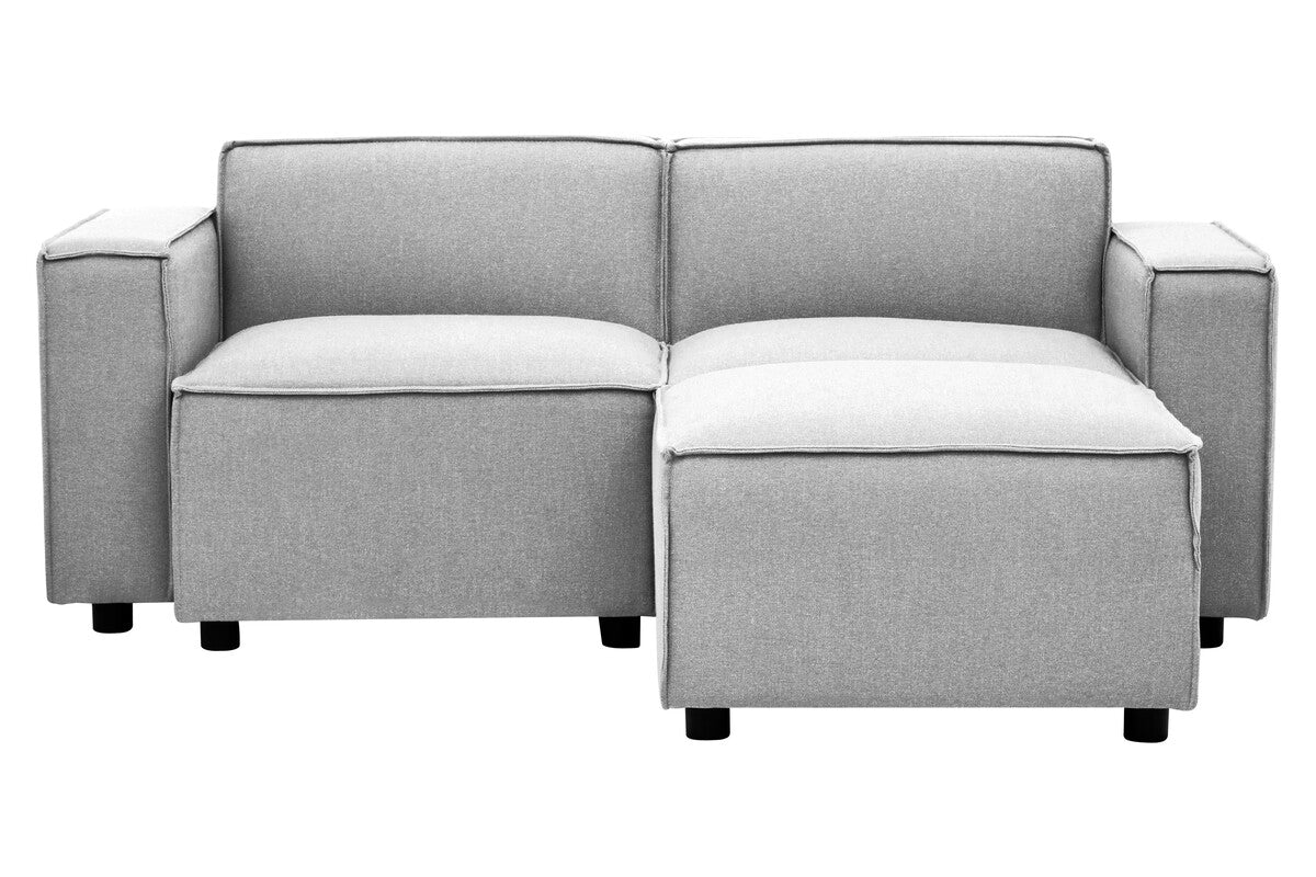 Toulouse Grey Fabric Left Hand Sofa Chair