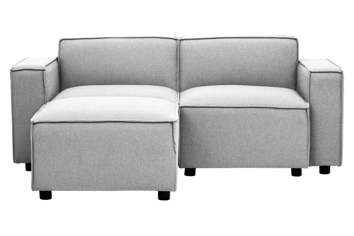 Toulouse Grey Fabric Left Hand Sofa Chair