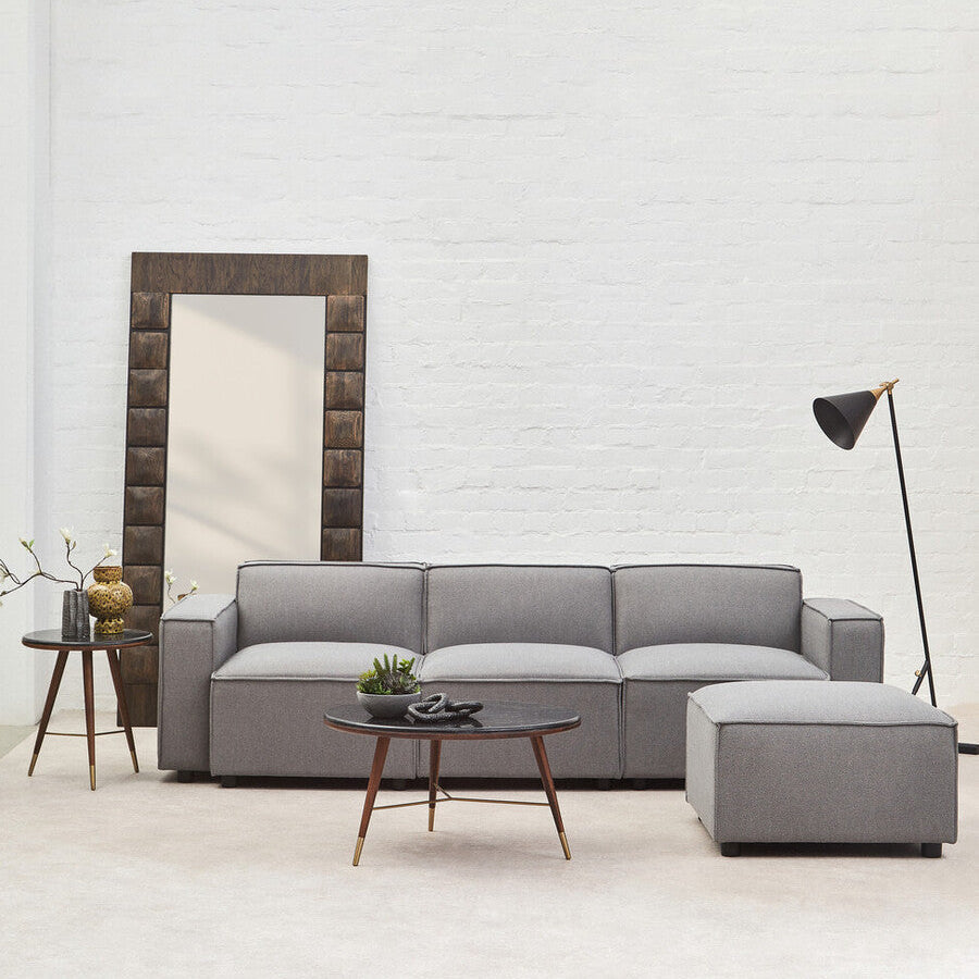 Toulouse Grey Fabric Left Hand Sofa Chair