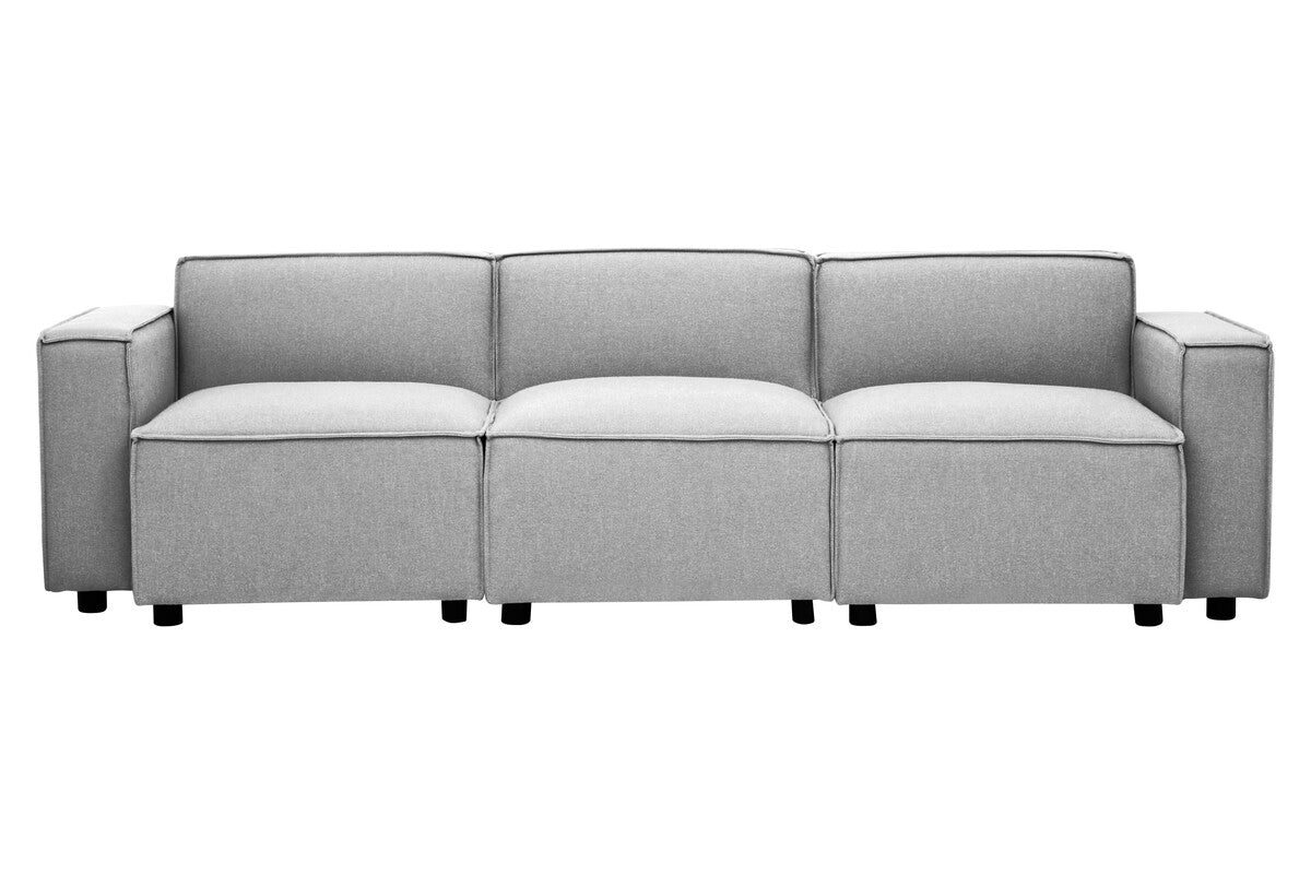 Toulouse Grey Fabric Armless Sofa Chair