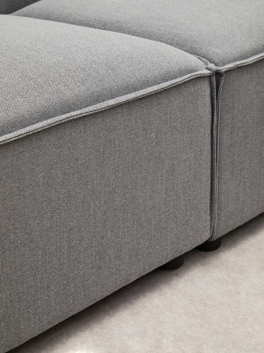 Toulouse Grey Fabric Armless Sofa Chair