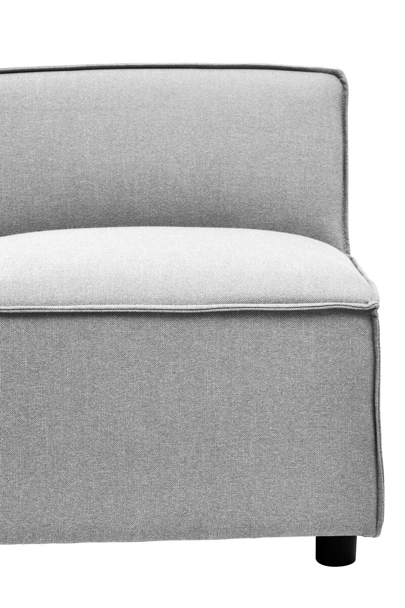 Toulouse Grey Fabric Armless Sofa Chair
