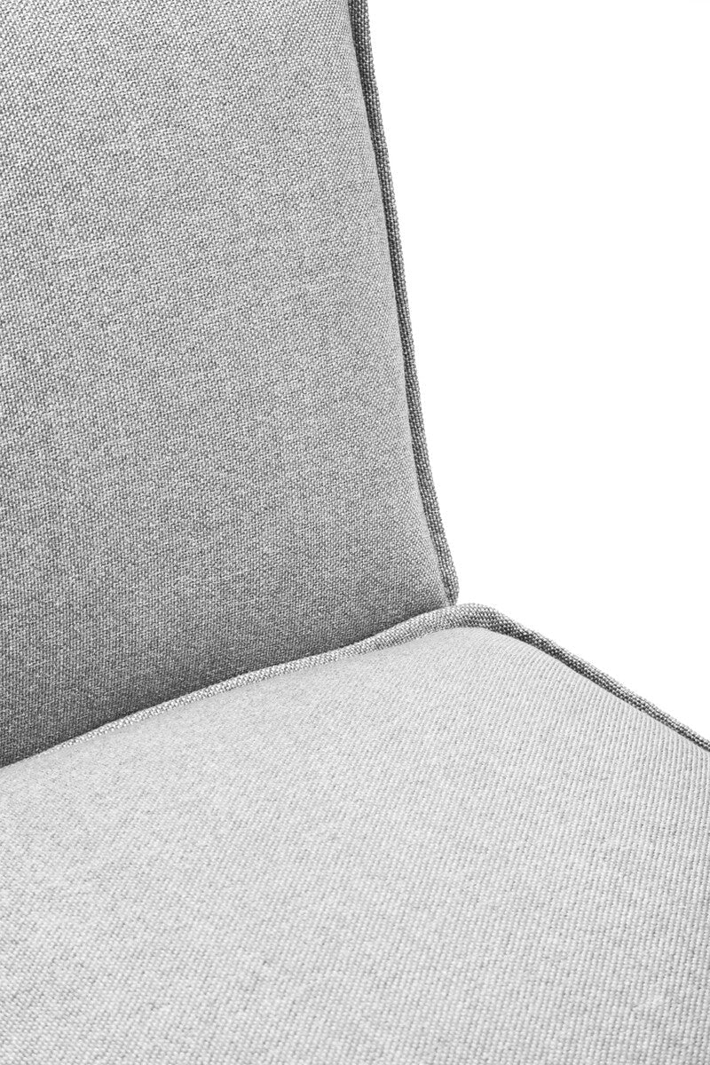 Toulouse Grey Fabric Armless Sofa Chair