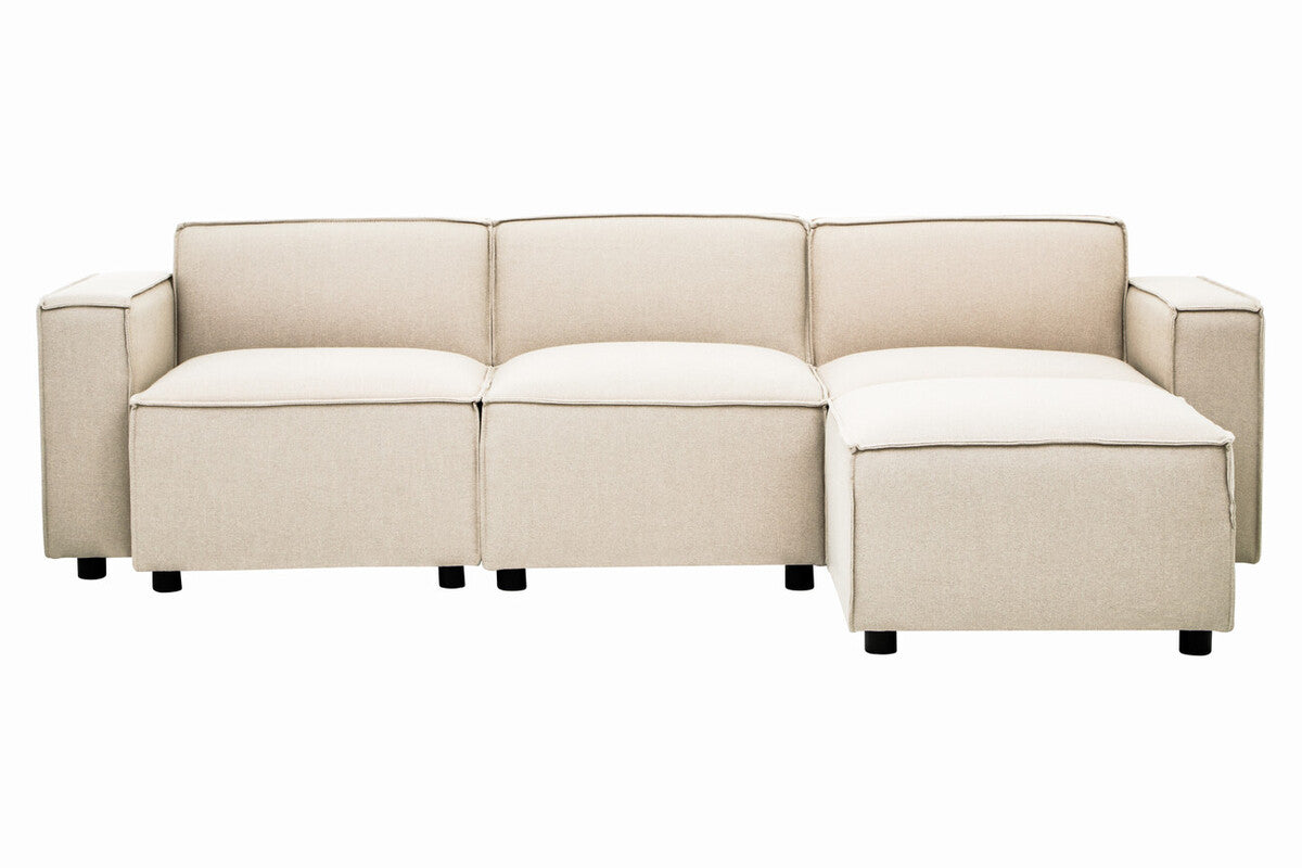 Cream Fabric Right Arm Modular Sofas, Toulouse