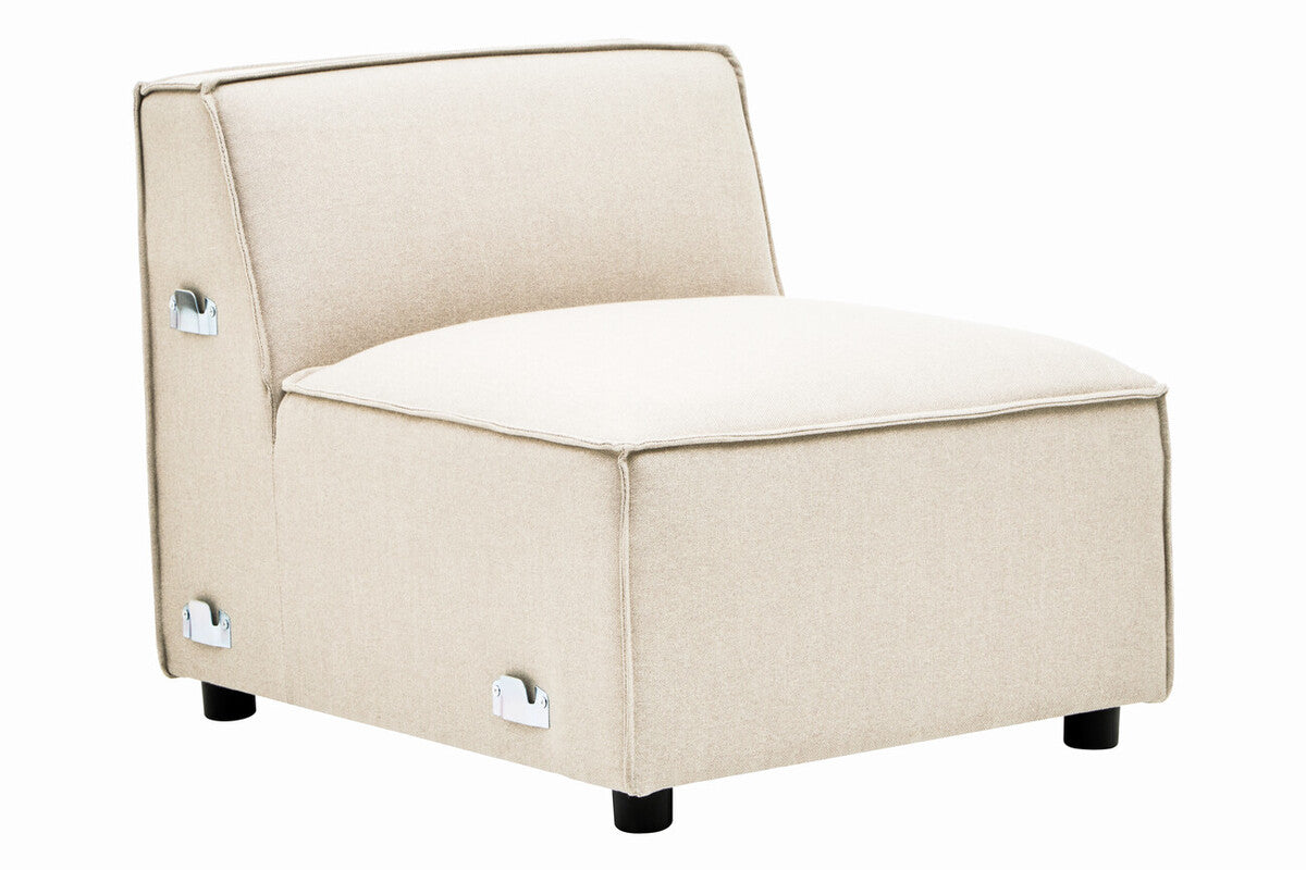 Cream Fabric Armless Modular Sofas, Toulouse