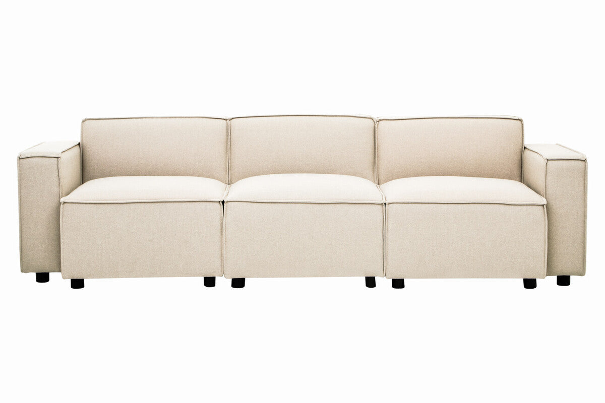 Cream Fabric Armless Modular Sofas, Toulouse