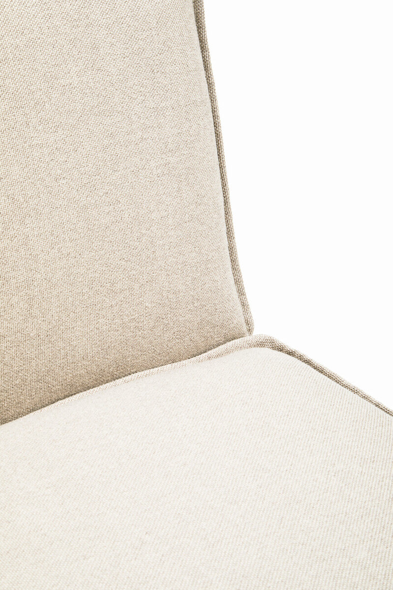 Cream Fabric Armless Modular Sofas, Toulouse