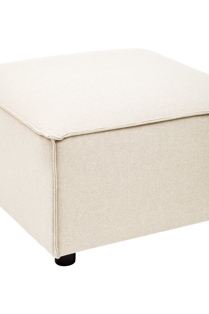 Cream Fabric Modular Ottoman, Toulouse