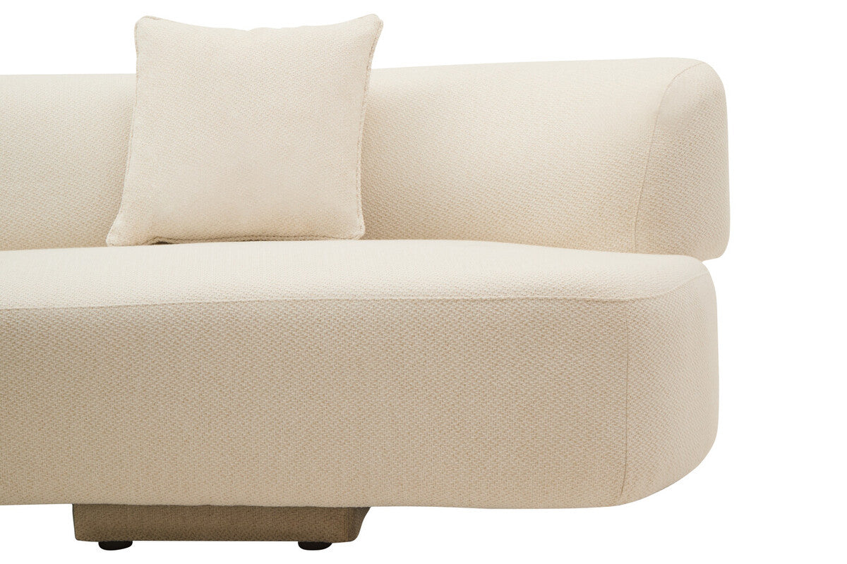 3 Seater Cream Linen Sofa, Ozzano