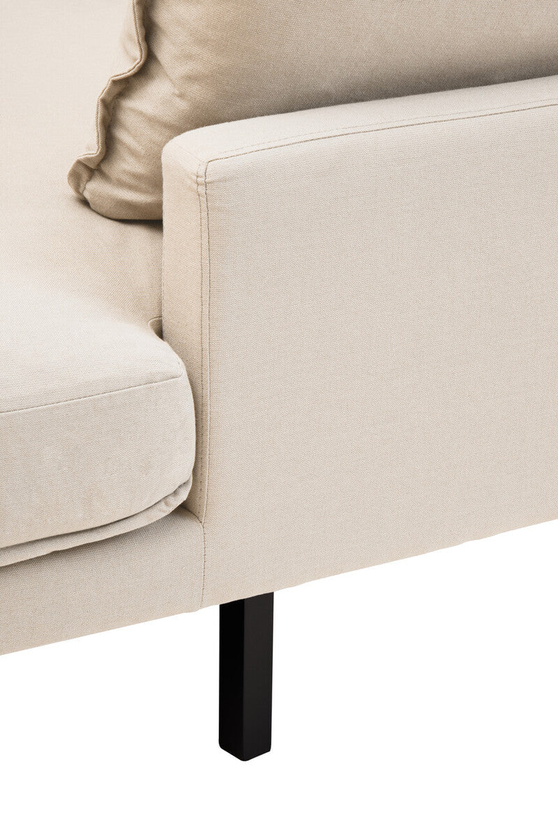 Troyes Cream Fabric 3 Seater Right Hand Chaise Sofa