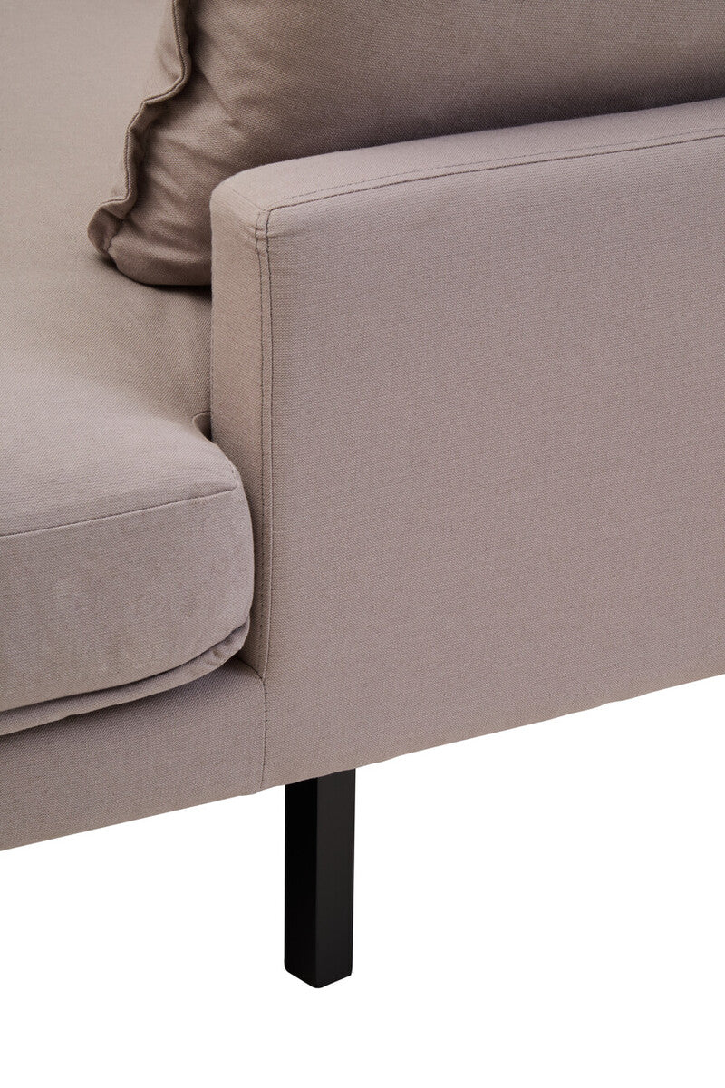 3 Seater Grey Right Chaise Sofa, Comfee