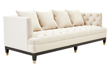 3 Seater Viola Sand Fabric Sofa, Sefira