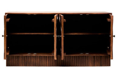 Siva Natural Hammered Mango Wood 4 Door Sideboard