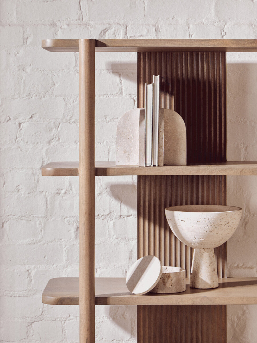 Torello Grey Wash Mango Wood 5 Tier Shelf Unit