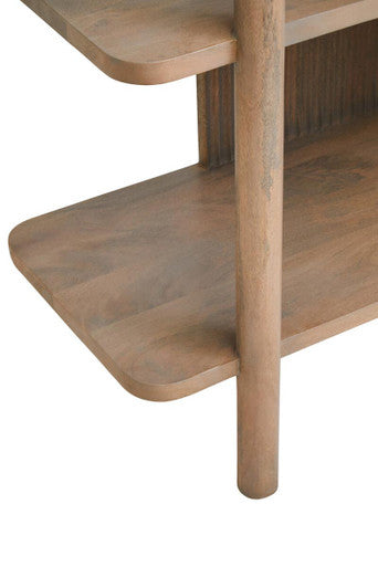 Torello Five Tier Grey Mango Wood Shelf Unit