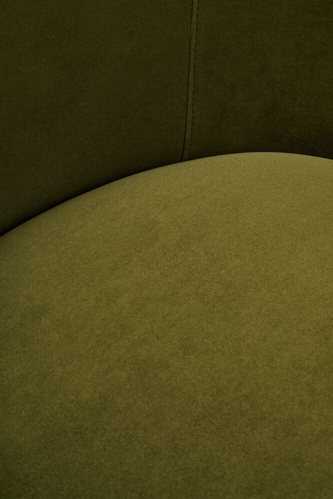 Darla Forest Green Curved Velvet Chair
