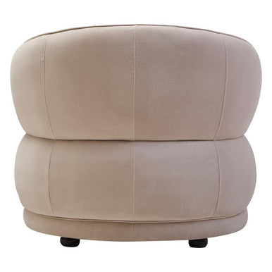 Darla Stone Velvet Curved Chair
