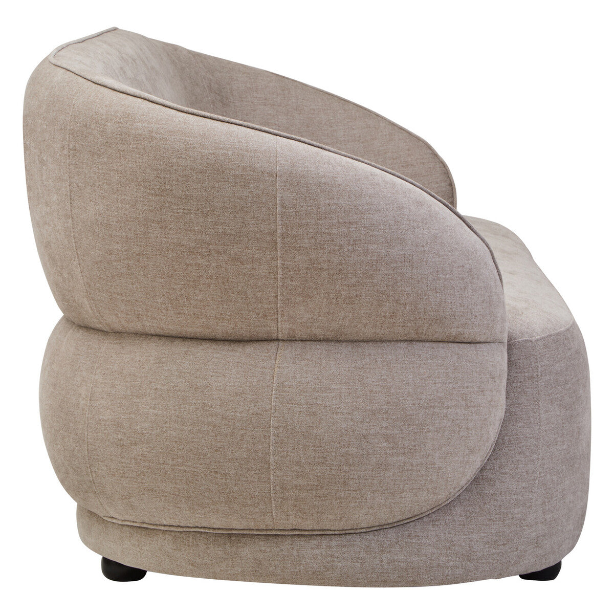 3 Seater Taupe Chenille Sofa, Daphne