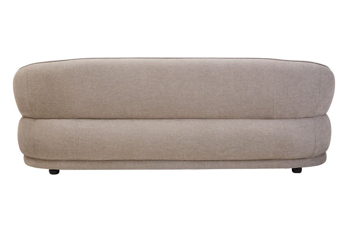 3 Seater Taupe Chenille Sofa, Daphne