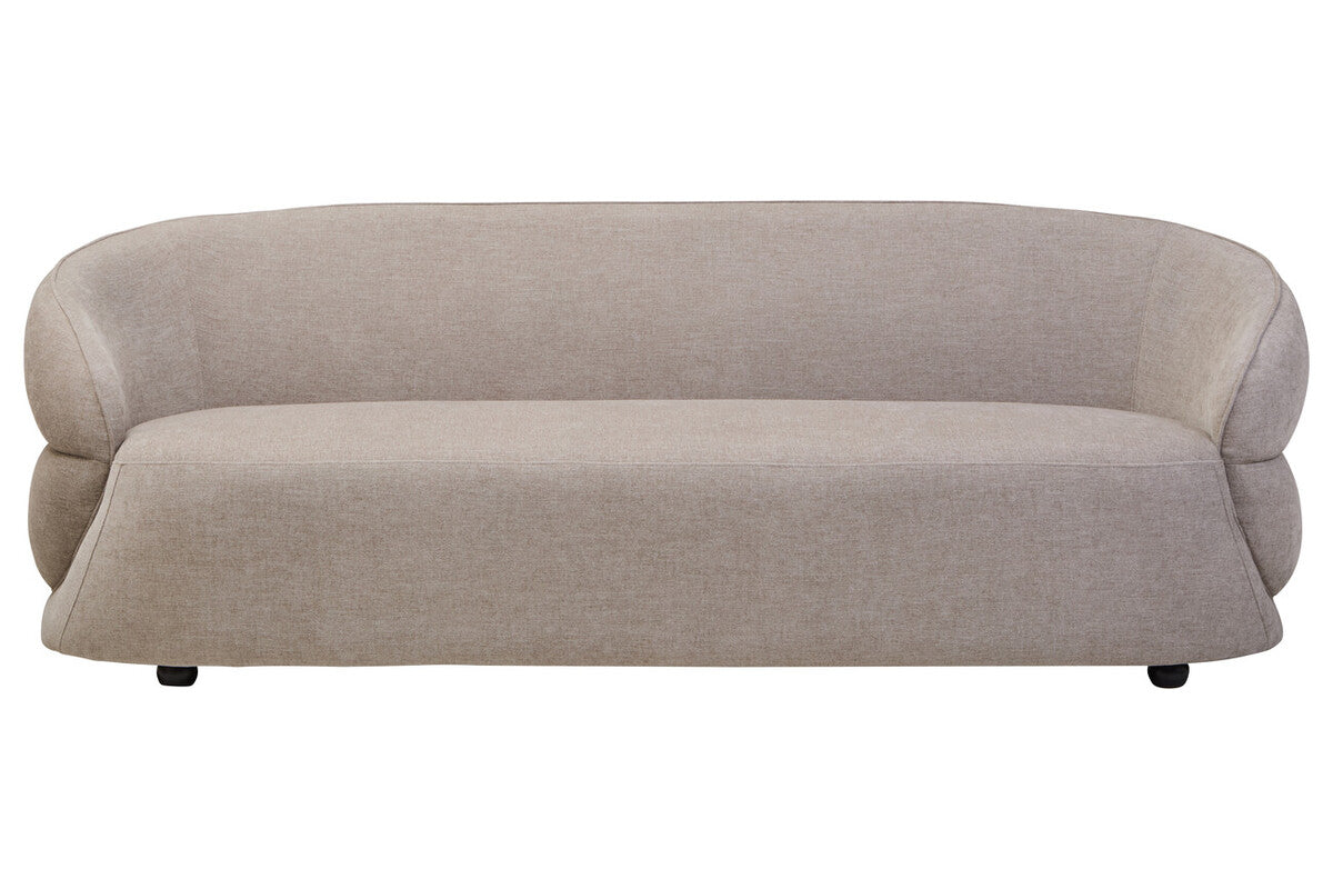 3 Seater Taupe Chenille Sofa, Daphne