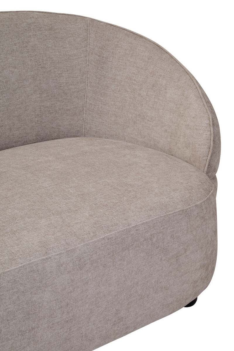 3 Seater Taupe Chenille Sofa, Daphne