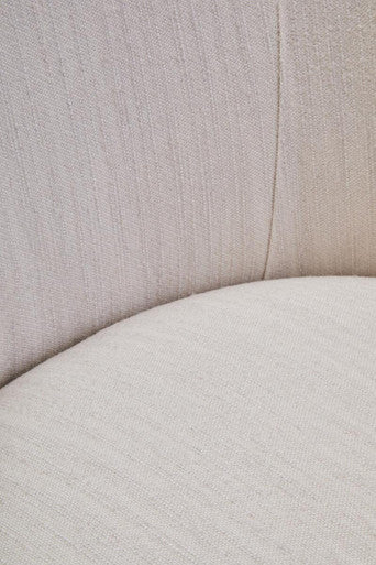 Dale Ivory Linen Curved Chair