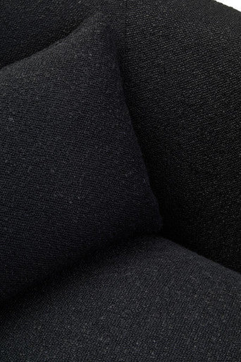 Bruge Textured Black Curved Chair