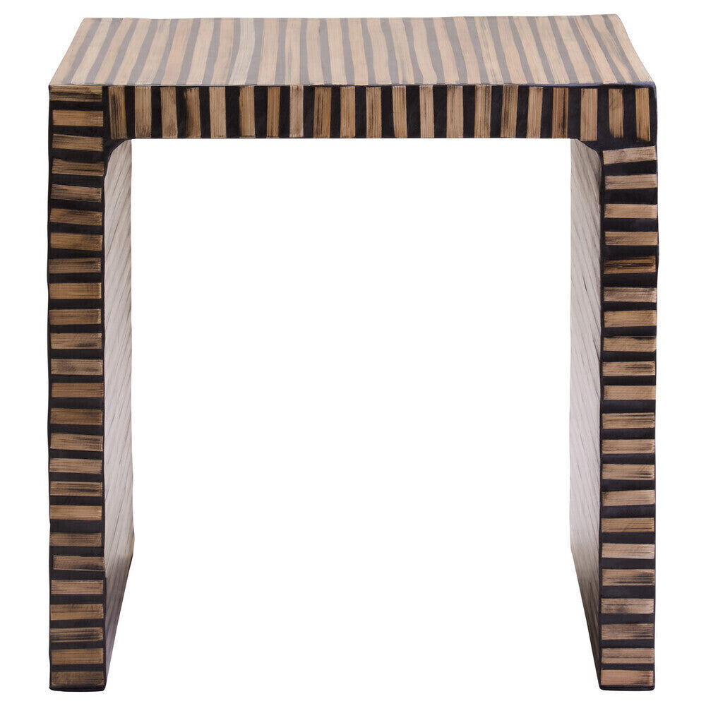 Bambusa Natural Bamboo Inlay Side Table