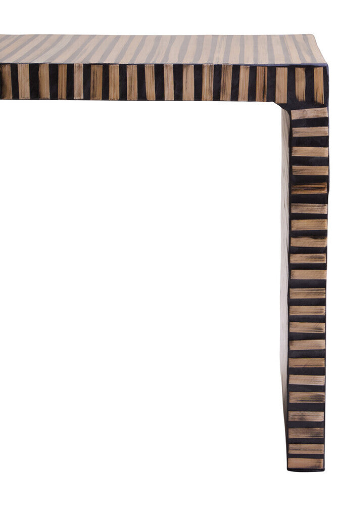 Bambusa Natural Bamboo Inlay Side Table