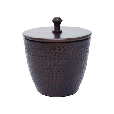 Bronze Finish Metallic Bathroom Jar | Allegra