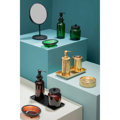 Allegra Kiara Green Glass Soap Dish