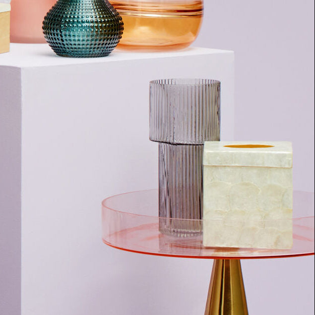 White Shell Square Tissue Box | Palu