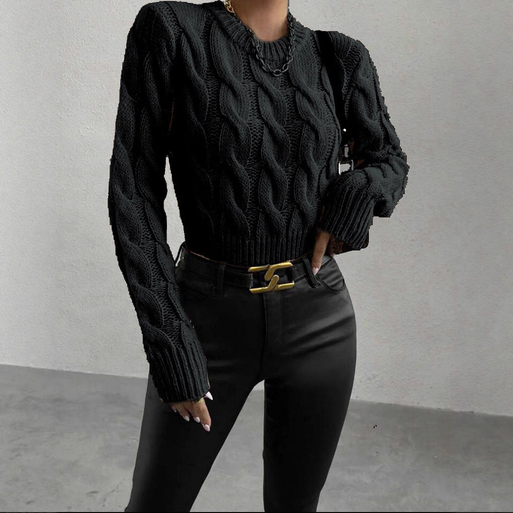 Loose-fitting Knitted Women's Pullover Sweater